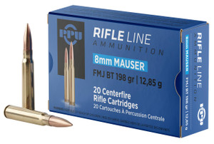 PPU PP8F Metric Rifle  8mm Mauser 198 gr Full Metal Jacket Boat Tail 20 Per Box - 860500381296