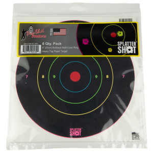 Pro-Shot Products, Bullseye Target, 8" Bullseye, Adhesive Target, 6 Pack, Multi Color Rings - 709779905300