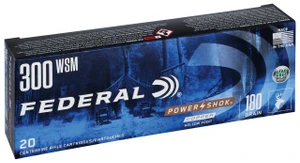 Federal Power-Shok .300 Winchester Short Magnum 180 Grain Copper 20 Box - 604544624069