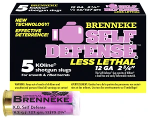 Brenneke SL122SDLL Self Defense 12Gauge 2.75" 1/3oz Sabot Slug Shot 5 Per Box - 4030128121536