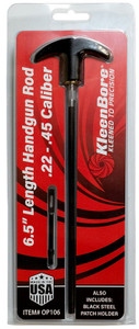 KleenBore Classic Black .22-.45 Cal. 6.5" Length Handgun Cleaning Rod - 026249000373