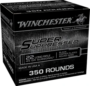 Winchester Ammo SUP22LRB2 Super Suppressed  22LR 45gr 350 Per Box - 02089210514