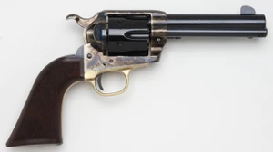 Pietta EMF HF357ALC434NMC 1873 Great Western II Alchimista II 357 Mag 6rd 4.63" Blued Steel Barrel & Cylinder, Color Case Hardened Steel Frame, Checkered Walnut Army Grip, Exposed Hammer - 64199621162