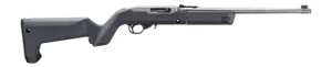 Ruger 32016 10/22 Takedown 22 LR 10+1 16.40" Satin Stainless Threaded Barrel, Satin Stainless Stainless Steel Drilled & Tapped Receiver, Stealth Gray Magpul Hunter X-22 Backpacker Synthetic Stock - 73