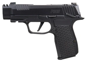 Sig Sauer 365AXG380COMPLUXEMSCA P365 AXG LUXE Micro-Compact 380 ACP 10+1 3.10" Black Pearlescent Cerakote Stainless Steel Integrated Compensator/Optic Ready/Serrated Slide & Frame w/Picatinny Rail, Bl