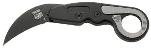 CRKT 4040 Provoke  2.41" Folding Hawkbill Plain Black TiN D2 Steel Blade/ Black Aluminum Handle Includes Pocket Clip - 794023404005