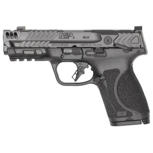 Smith & Wesson, Performance Center M&P M2.0, Carry Comp, Striker Fired, Semi-automatic, Polymer Framed Pistol, Compact, 9MM, 4.22" Ported Barrel, Armornite Finish, Gray, Front Night Sight, Blacked Out