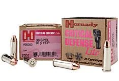 Hornady 90300 Critical Defense Lite 38 Special 90 GR Flex Tip Expanding 25 Bx - 090255903003