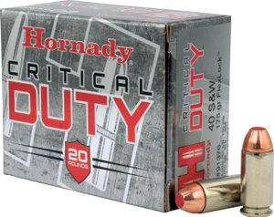 Hornady 91376 Critical Duty 40 Smith & Wesson FlexLock 175 GR 20Box - 090255913767