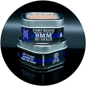 Fort Scott Munitions 9mm 80 Gr Tin Blue Line Bears - 226545687920
