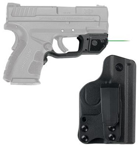 Laserguard Series Fits Springfield Armory XD MOD 2 Black Finish Green Laser with Blade Tech IWB Holster - 610242007721