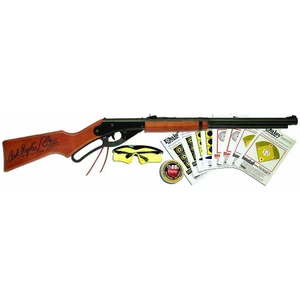 Daisy 994938-403 Red Ryder Carbine Air Rifle Fun Kit Lever .177 BB Wood w/BB/Glasses/Target - 039256849385