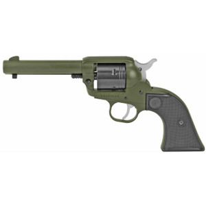 Ruger 2008 Wrangler Revolver 22 LR 4.62" 6 Round Black Checkered Grip, Silver Cerakote - 736676020089