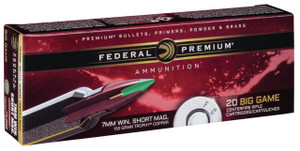 Federal P7WSMTC3 Premium  7mm WSM 150 GR Trophy Copper (TC) 20 Box - 029465063474
