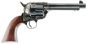 Taylors and Company 5000 1873 Gunfighter 357 Mag 6 Round 5.50" Blued Case Hardened Walnut Army Sized Grip - 839665009956