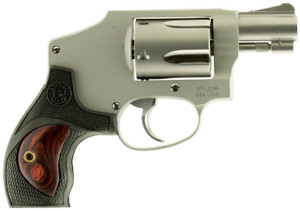 Smith & Wesson 10186 Performance Center 642 38 S&W Spl +P 5rd 1.88" Stainless Steel Matte Silver Aluminum Black Polymer & Integrated Wood Insert Combined Grip - 022188866360