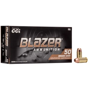 CCI 5210 Blazer Brass 40 S&W 165 gr Full Metal Jacket (FMJ) 1000rd Case - 400000169606