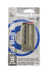 Savage Magazine for 93 Series Magnum .22 Winchester Magnum Rimfire/.17 HMR 10 Round Stainless Steel - 062654900198