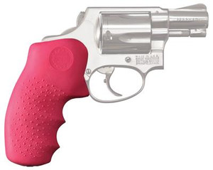Monogrip Rubber Grips S&W J Frame Round Butt Pink - 743108600078