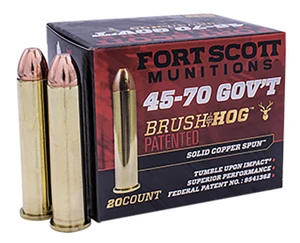 Fort Scott Munitions 4570-300-SCV1 Tumble Upon Impact (TUI)  45-70 Gov 300 gr Solid Copper Spun 20 Bx/ 10 Cs - 758381721396
