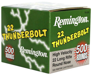 Remington Thunderbolt .22 Long Rifle 40 Grain Round Nose 500 Round Bulk Pack - 047700481906
