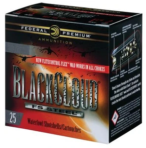 Federal Black Cloud FS Steel 12 Gauge 3 Inch 1450 FPS 1.25 Ounce 2 Shot 25 Box - 604544623284