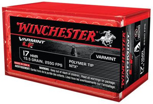 Winchester Varmint Lead-Free .17 HMR 15.5 Grain NTX Polymer Tip 50 Rounds Per Box - 020892102781
