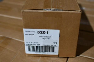 CCI 5201 Blazer Brass 9mm Luger 124 gr Full Metal Jacket (FMJ) 1000rd - 400000179179