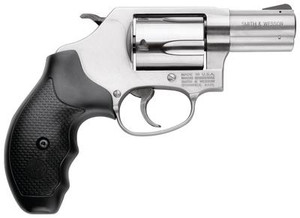 S&W 60 .357 Magnum/.38 Special +P 2.125 Inch Barrel Satin Stainless Finish Internal Lock Fixed Sights Synthetic Grip 5 Rounds - 022188624205