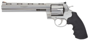 Colt Mfg ANACONDA-SP8RTS Anaconda  44 Mag Caliber with 8" Vent Rib Barrel, 6rd Capacity Cylinder, Overall Semi-Bright Finish Stainless Steel & Finger Grooved Black Hogue Rubber Grip - 098289005359