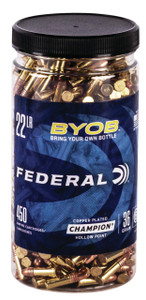 Federal 750BTL450 Small Game Target BYOB 
22 Long Rifle (LR) 36 GR Copper Plated Hollow Point (CPHP) 450 Bx/ 8 Cs - 604544646962