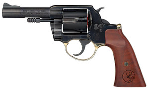 Henry H017GDM Gunfighter  38 Special 357 Mag 6 Shot 4" Blued Round Steel Barrel, Polished Blued Steel Frame w/Gunfighter Walnut Grip - 619835400710