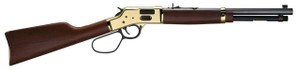 Henry H006GCR Side Gate Carbine 45 Colt (LC) 7+1 16.50" Blued Octagon Barrel, Polished Brass Rec, American Walnut Stock, Adj. Sight, Large Loop Lever - 619835060648