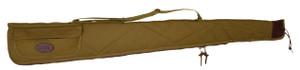 Boyt Harness OGC97PXL6 Alaskan Shotgun Case made of Waxed Canvas with Khaki Finish, Quilted Flannel Lining, Brass Hardware & Heavy-Duty Web Sling & Spine 52" L - 737618031767