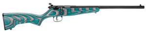 Savage Arms 13802 Rascal  22 LR Caliber with 1rd Capacity, 16.12" Barrel, Matte Blued Metal Finish & Boyd's Minimalist Gray/Teal Hybrid Stock Right Hand (Youth) - 062654138027