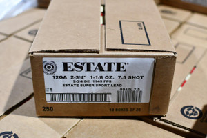 Estate Super Sport 12 Gauge 2.75 Inch 1145 FPS 1.12 Ounce 7.5 Shot 250 Case - 604544052572