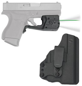 Laserguard Series Pro Fits Glock 42 Black Finish Green Laser with Blade Tech IWB Holster - 610242007707