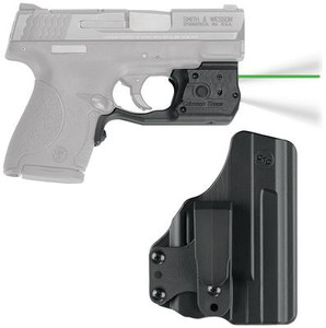 Laserguard Series Pro Fits Smith & Wesson M&P Shield .45 ACP Black Finish Green Laser With Blade Tech IWB Holster - 610242008254