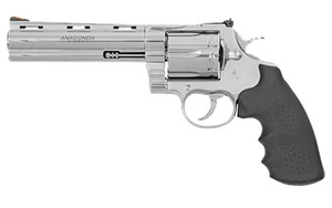 Colt Mfg ANACONDASP4RTS Anaconda  44 Mag 6rd Shot 4.25" Vent Rib Barrel, Semi-Bright Finish Stainless Steel, Finger Grooved Black Hogue Rubber Grip - 098289005397