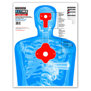 Thompson Target B27-IMZ Upper Torso 19"x25" Silhouette Shooting Targets 5PK - 718837369244
