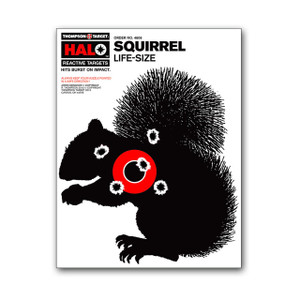 Thompson Target Life-Size Squirrel Targets - HALO Reactive Splatter 8.5"x11" 10PK - 718837246064