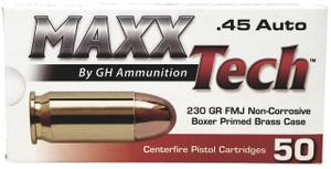 Tulammo PTGB45B MaxxTech  45 ACP 230 gr Full Metal Jacket 50 Per Box/ 10 Cs - 3877000251735