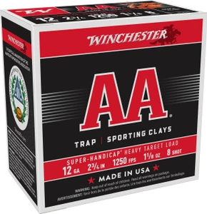 Winchester Ammo AAHA128 AA Super Handicap Heavy Target 12 Gauge 2.75" 1 1/8 oz 8 Shot 25 Per Box - 020892014091