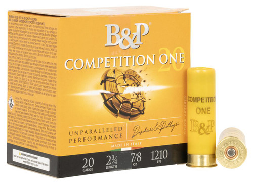 B&P 20B78CP7 Competition ONE 20 Gauge 2.75" 7/8 oz 1210 FPS 7.5 Shot 25 Per Box - 878122004172