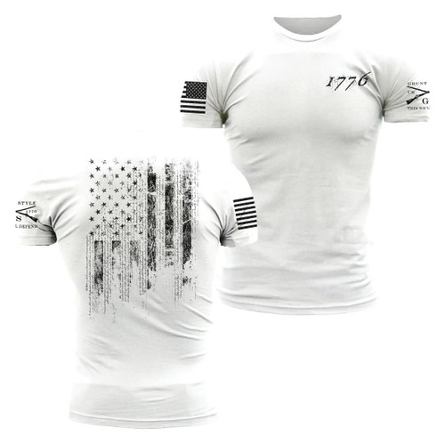 Grunt Style 1776 Flag T-Shirt - White -