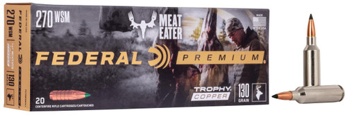 Federal Vital-Shok .270 Winchester Short Magnum 130 Grain Trophy Copper 20 Box - 029465063429