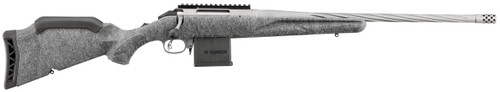 Ruger 46908 American Gen 2 204 Ruger 10+1, 20" Gun Metal Gray Cerakote Spiral Threaded Barrel, Gun Metal Gray Cerakote Receiver w/Picatinny Rail, Gray Splatter Adjustable Synthetic Stock - 73667646908
