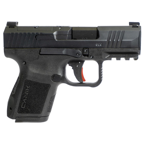 CANIK, METE MC9, Semi-automatic, Striker Fired, Poylmer Frame Pistol, Micro Compact, 9MM, 3.18" Barrel, Matte Finish, Black, Optic Ready, 10 Rounds, 2 Magazines, California Compliant - 787450919211