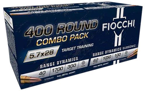 Fiocchi 57COMSUB Hyperformance  5.7x28mm Full Metal Jacket 400rds *Combo Pack - 762344866192