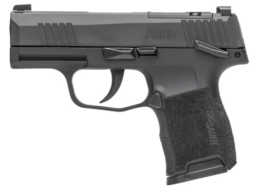 Sig Sauer, P365, Semi-automatic, Striker Fired, Polymer Frame Pistol, Compact, 9MM, 3.1" Barrel, Nitron Finish, Black, XRay3 Day/Night Sights, Optics Ready Slide, SIG-LOC Footprint, Manual Safety, 10